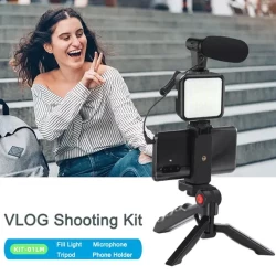 Portable Vlogging Kit Video Making Equipment with Tripod Bluetooth