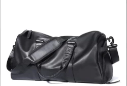 Black Leather Travelling Bag At Plbagsgh